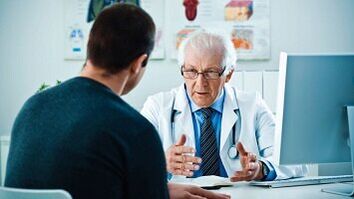 A consultation with the doctor with power problems